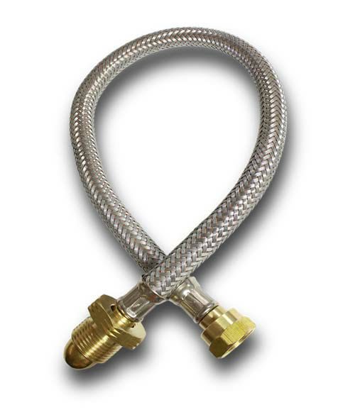 LPG Pigtail POL x W20 0.5m (20") Overbraided Hose